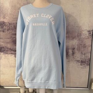 Stony Clover NASHVILLE Light Blue Sweatshirt size XL